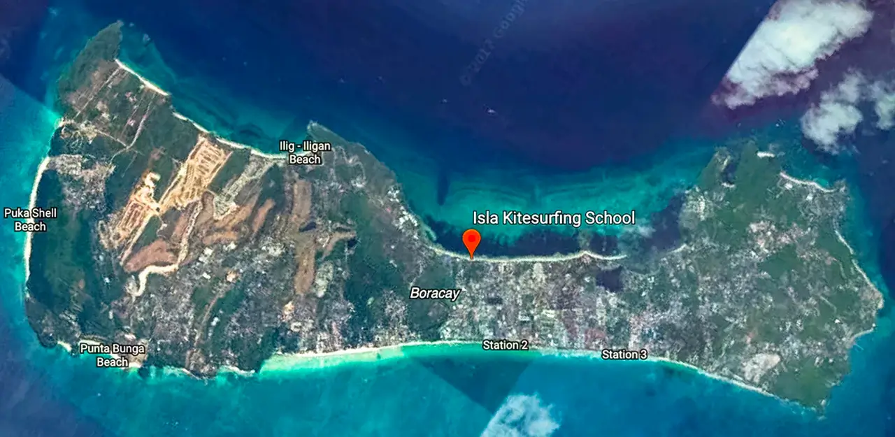 Location Isla Kitesurf school Boracay, Philippines