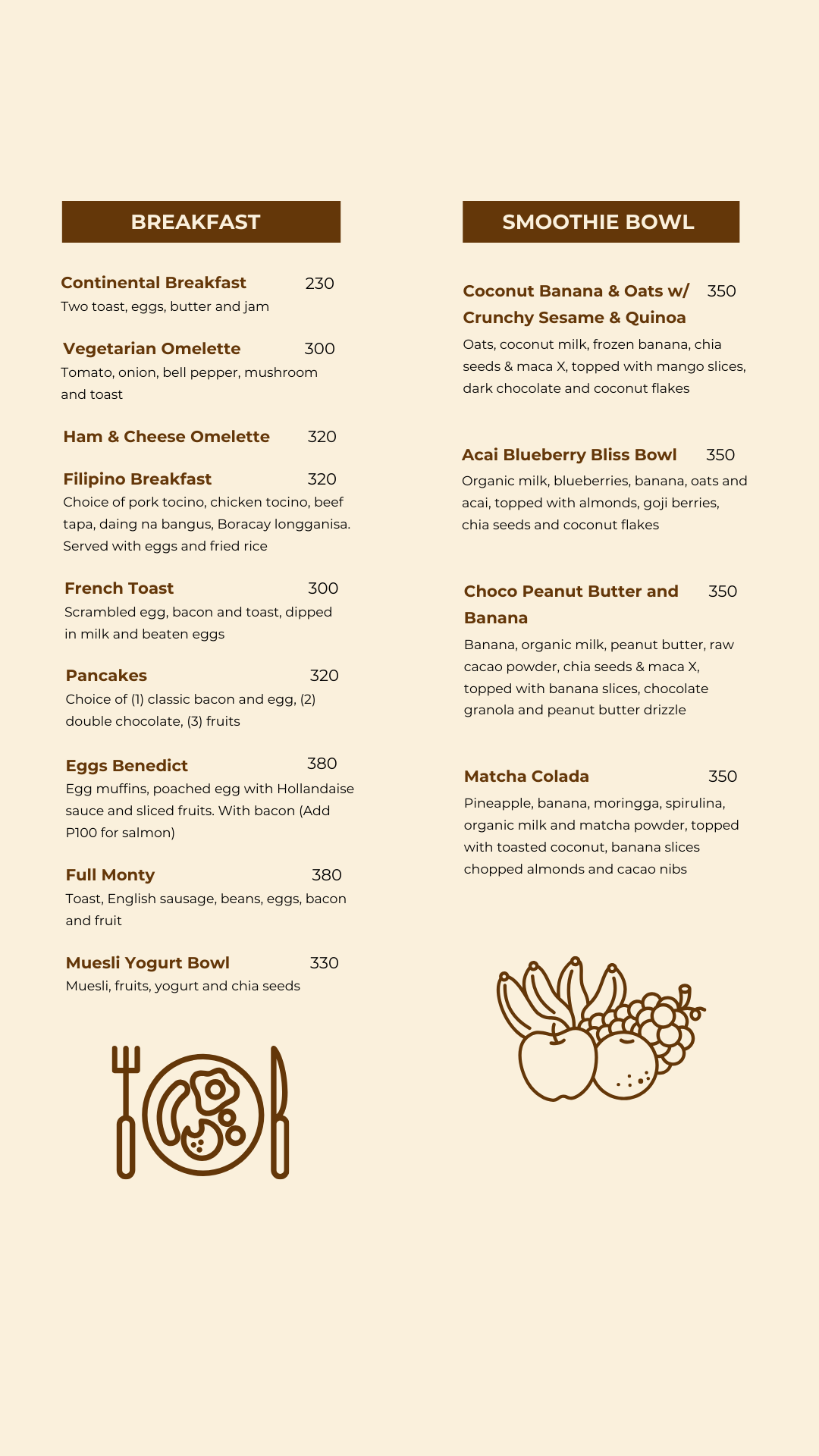 menu restaurant boracay